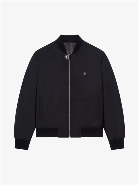 Reversible bomber jacket in 4G wool 